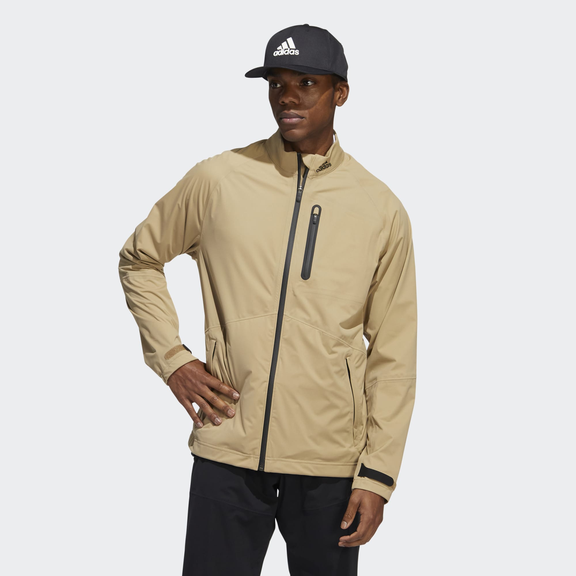Yellow adidas rain jacket discount