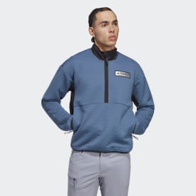 Clothing - Terrex Utilitas 1/2-Zip Fleece Jacket - Blue | adidas South ...