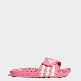 hot pink adidas slides