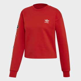 red and white adidas sweatshirt