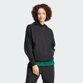 Buzo Con Capucha All Szn Holgado Felpa Negro Mujer Sportswear