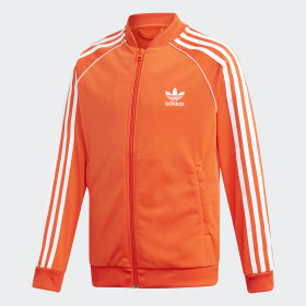 orange adidas tracksuit kids