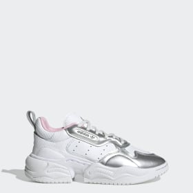 womens pink and white adidas