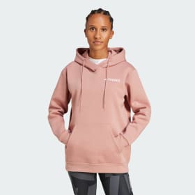 Polerón Con Capucha Terrex Multi Logo Pequeño Rosado Mujer Terrex