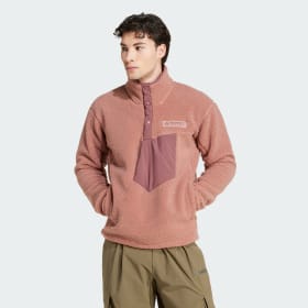 Polerón Terrex Xploric Tela Fleece Gruesa Rosado Hombre Terrex