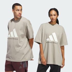 Polera Adidas Basketball (Unisex) Beige Basketball