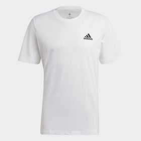 Polera Essentials Logo Pequeño Bordado Blanco Hombre Sportswear