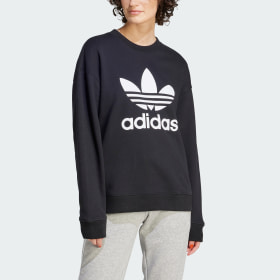 White adidas crew deals neck womens