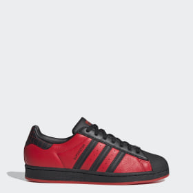 adidas originals superstar red and white
