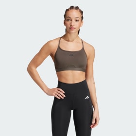 Top Deportivo Aeroreact Training Soporte Ligero Verde Mujer Training