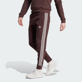 Adidas Originals Pantalon Adicolor Classics 3 Rayas Cafe Hombre Originals Ofertitas