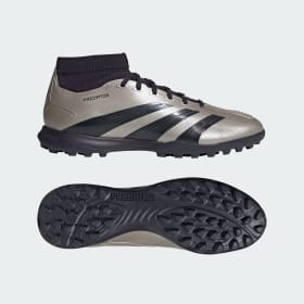 Zapatos De Fútbol Predator League Corte Medio Césped Artificial Gris Fútbol