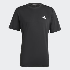 Polera De Entrenamiento Train Essentials Stretch Negro Hombre Training