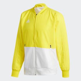 yellow adidas puffer jacket