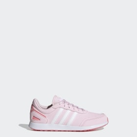 pink white and black adidas