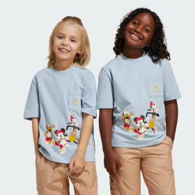 Polera Adidas X Disney Mickey Mouse Kids Azul Niño Sportswear