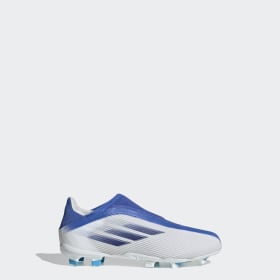Adidas Performance Zapatos de Futbol X Speedflow.3 Sin Cordones Terreno Firme Blanco Nino Futbol Ofertitas