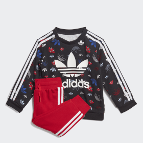 baby red adidas tracksuit