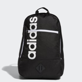 gray and black adidas backpack