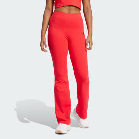Calzas Essentials Small Logo Flared Rojo Mujer Sportswear