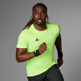 Polera De Running Adizero Essentials Verde Hombre Running