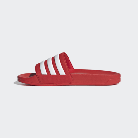 adidas red slides womens