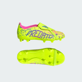 Zapatos Predator League Lengüeta Plegable Terreno Firme Kids Verde Niño Fútbol