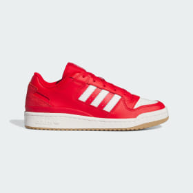 Red adidas shoes hot sale no laces