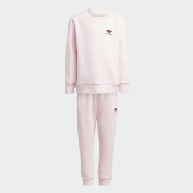 Childrens pink hotsell adidas tracksuit