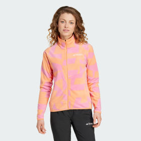 Chaqueta Terrex Multi Printed Full-Zip Fleece Naranjo Mujer Terrex