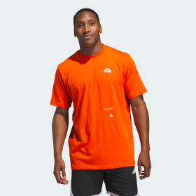 Polera Adidas Basketball Mujer Estampada Naranjo Hombre Basketball