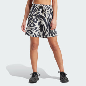 Shorts Tejidos Adidas By Stella Mccartney Sportswear Estampados Blanco Mujer Adidas By Stella Mccartney