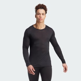 Polera Capa Base Manga Larga Terrex Xperior Merino 150 Negro Hombre Terrex
