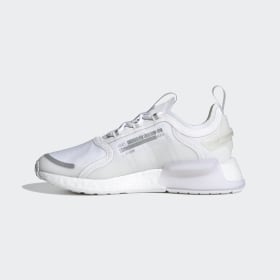 All white adidas hot sale womens nmd