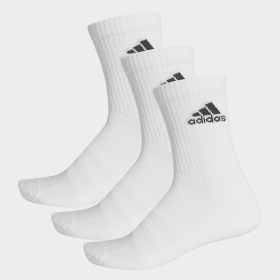 adidas - Cushioned Crew Socks 3 Pairs White / White / Black DZ9356