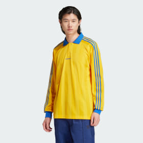 Adidas Originals Polera Manga Larga Amarillo Hombre Originals Ofertitas