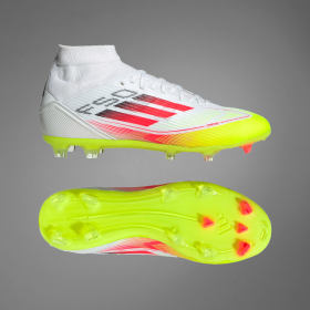Zapatos De Fútbol F50 League Mid Firm/Multi-Terreno Blanco Mujer Fútbol