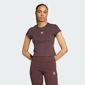 Polera Essentials Slim Café Mujer Originals