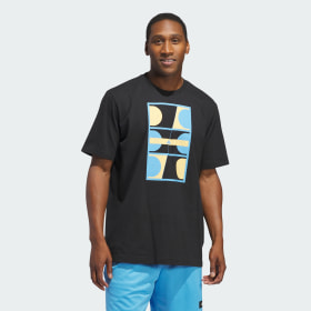 Polera Global Courts Graphic Tee Negro Hombre Basketball