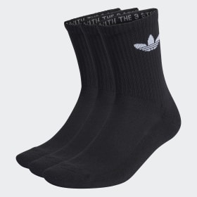 Cushioned Trefoil Mid-Cut Crew Socks 3 Pairs