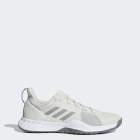 white adidas training shoes