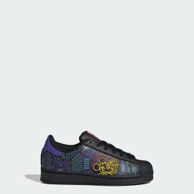 Zapatillas Superstar Adidas Originals X Disney Mickey Kids Negro Niño Originals