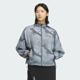 White adidas store windbreaker womens