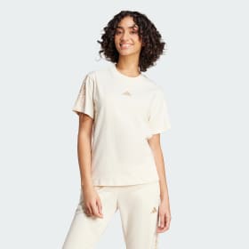 Polera Essentials Seasonals Animal Blanco Mujer Sportswear