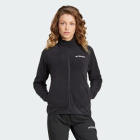 Chaqueta Terrex Multi Cierre Frontal Tela Fleece Negro Mujer Terrex