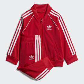 red adidas tracksuit junior