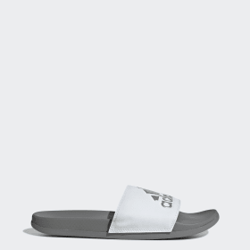 adidas slippers black and white