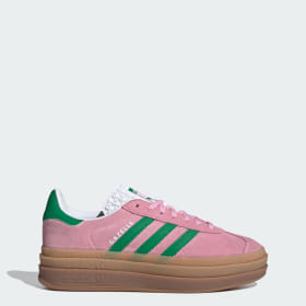 White leather gazelles on sale womens