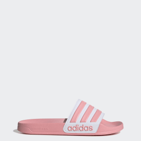 hot pink adidas slides