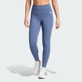 Calzas Training Essentials Largo 7/8 Tiro Alto Azul Mujer Training